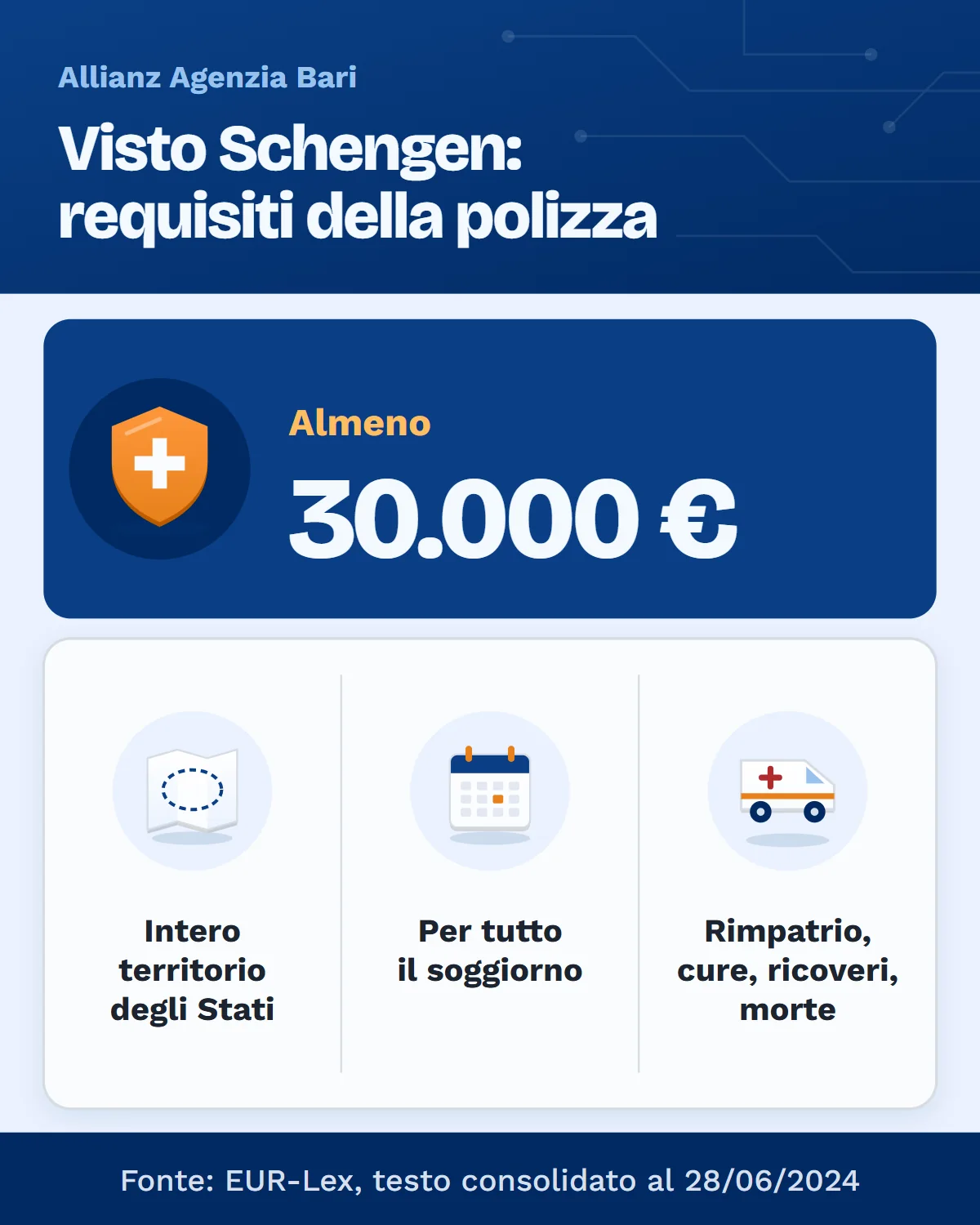 Visto Schengen: requisiti minimi della polizza nel Codice dei visti